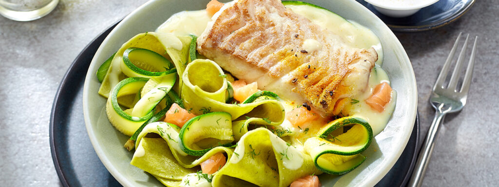 Recette de cabillaud aux courgettes et citron vert à l