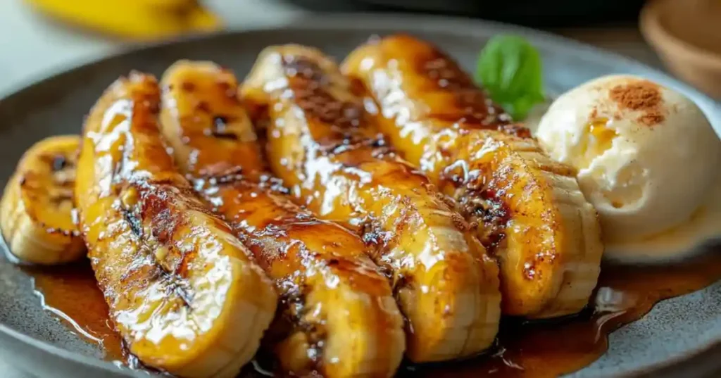 Recette pas chère de banane caramélisée à l'air fryer