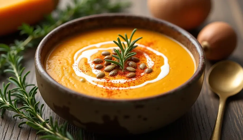 Recette facile de velouté de butternut à l'air fryer pour le dîner