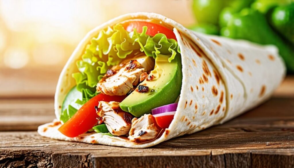 Recette facile de wrap de poulet à l