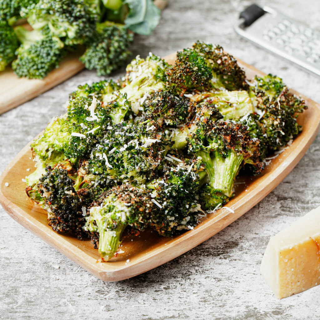 Recette simple à l'air fryer de  broccoli parmesan 