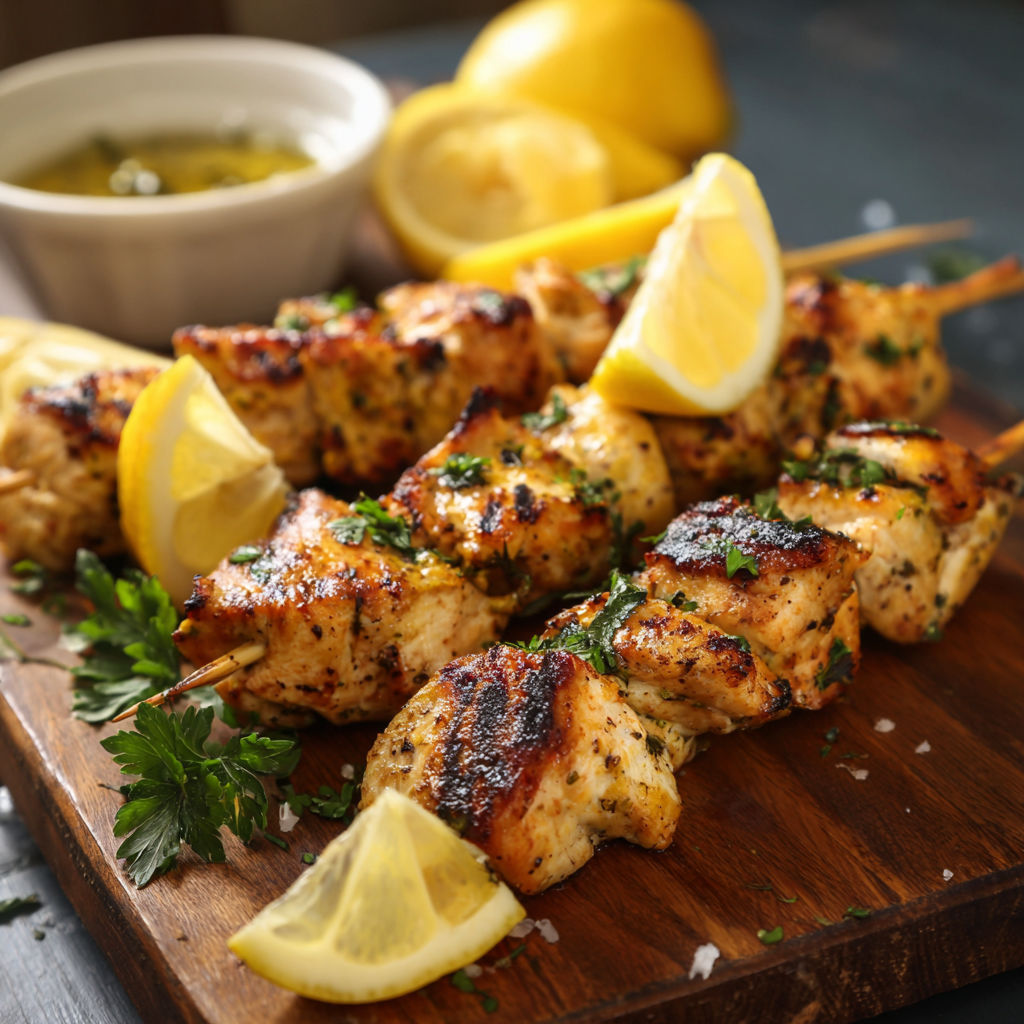 Recette de brochettes de poulet à l'air fryer pour l'été