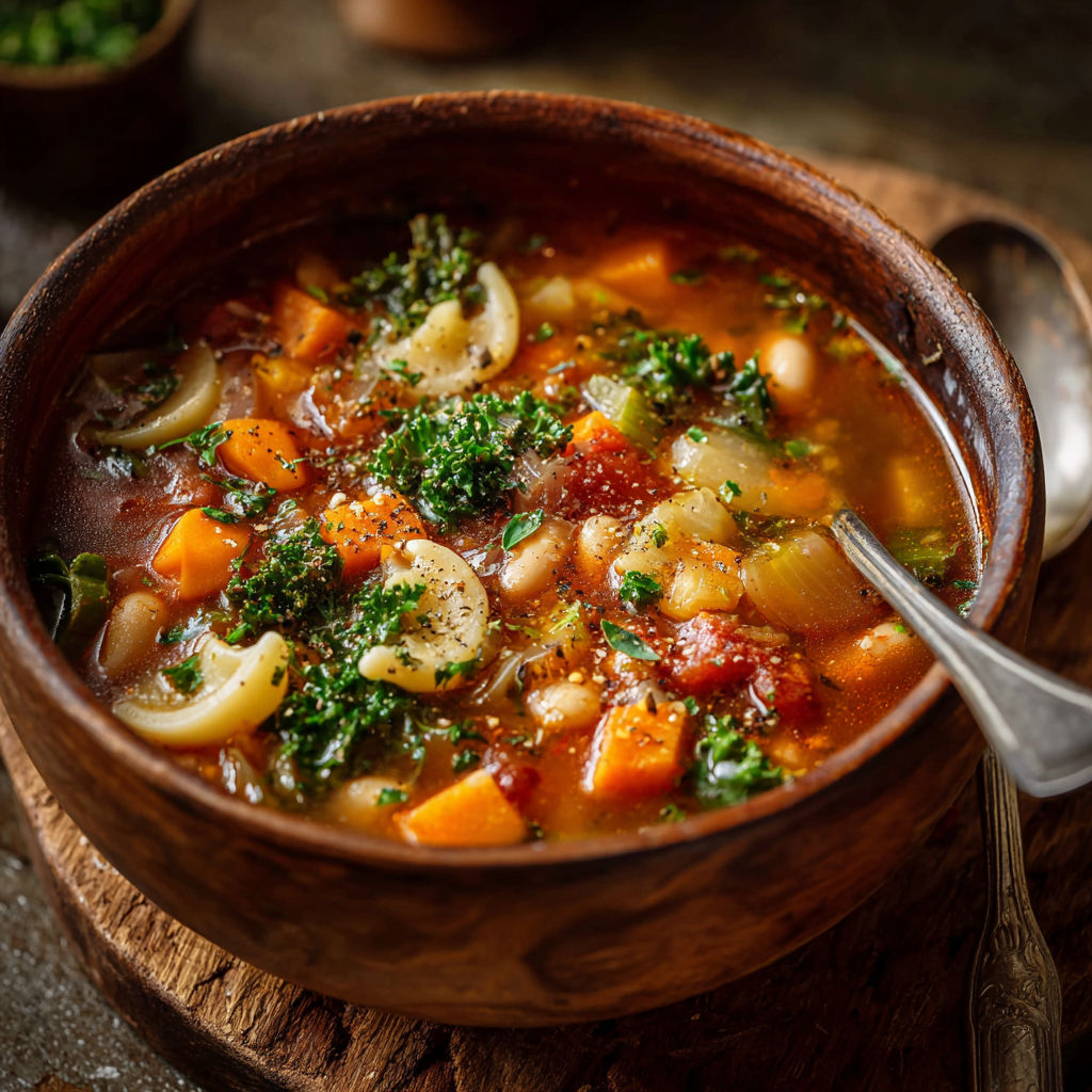 Recette légère de minestrone à l'air fryer 