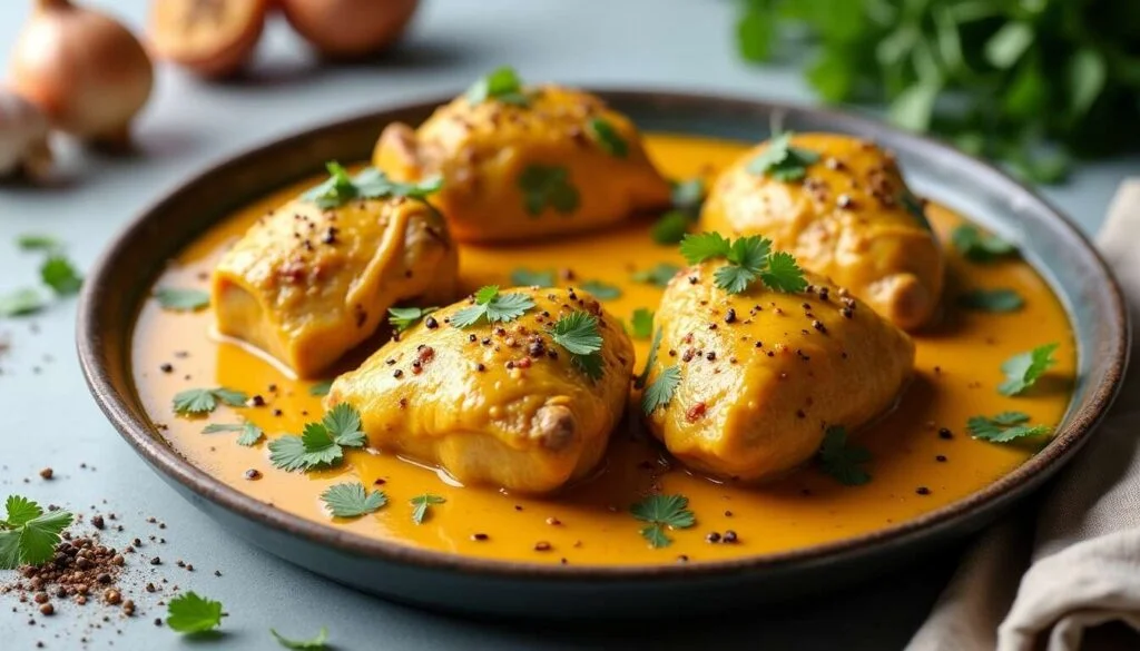 Recette facile cuisses de poulet au curry et coco à l'air fryer
