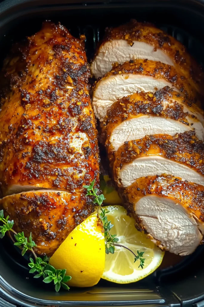 Recette d'escalope de dinde à l'air fryer pour une personne