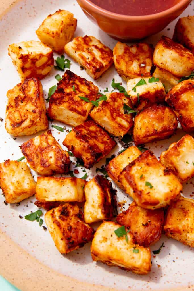 Recette de halloumi à l'air fryer pour une personne 