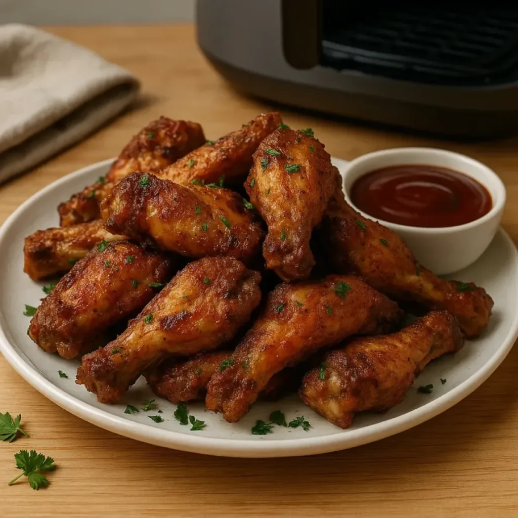 Recette facile d'ailes de poulet croustillantes pour une personne à l'air fyer