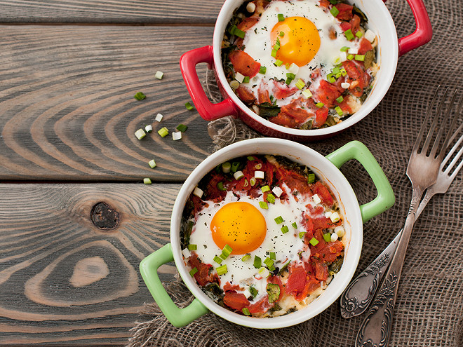 Recette d'oeuf cocotte a la ratatouille à l'air fryer pour une personne 