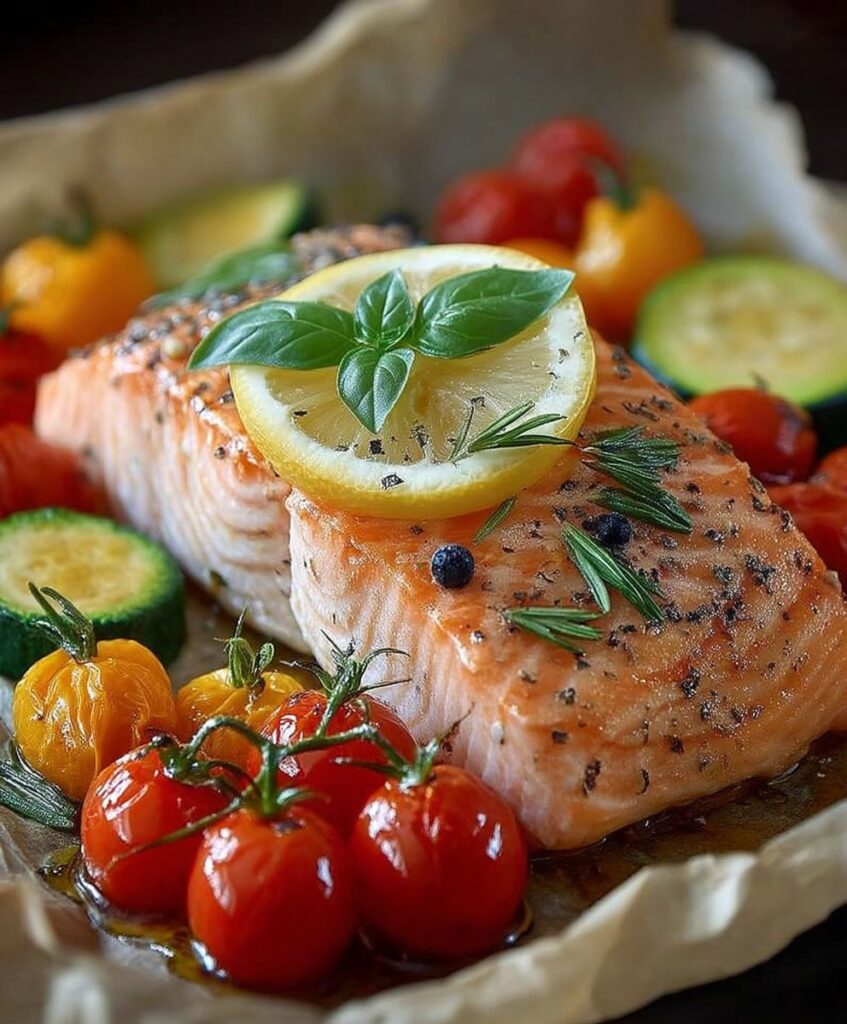 5 recettes avec saumon à l'air fryer pour une personne Recette de papillote de saumon à l'air fryer pour une personne