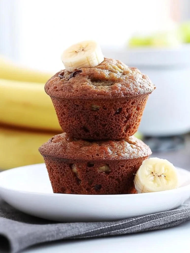 Recette de muffin banane-chocolat à l'air fryer pour une personne