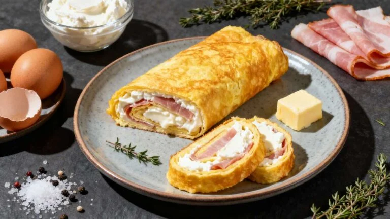 Recette facile d'omelette roulée à l'air fryer pour une personne