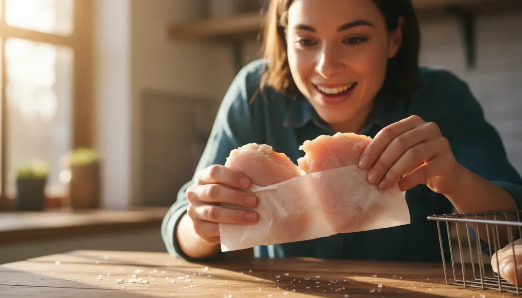 Sécher les aliments avant cuisson dans l'air fyer
