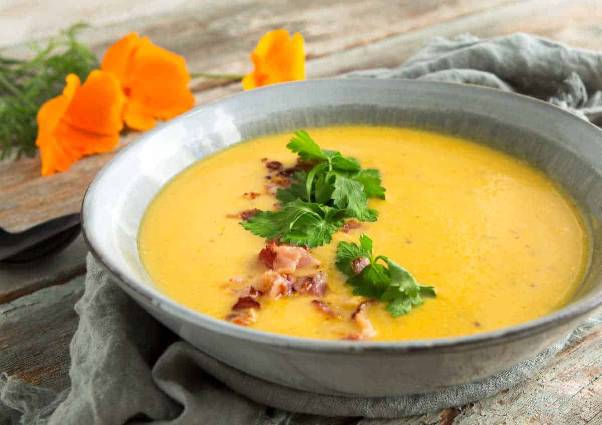 Recette de velouté de légumes à l'air fryer pour une personne 